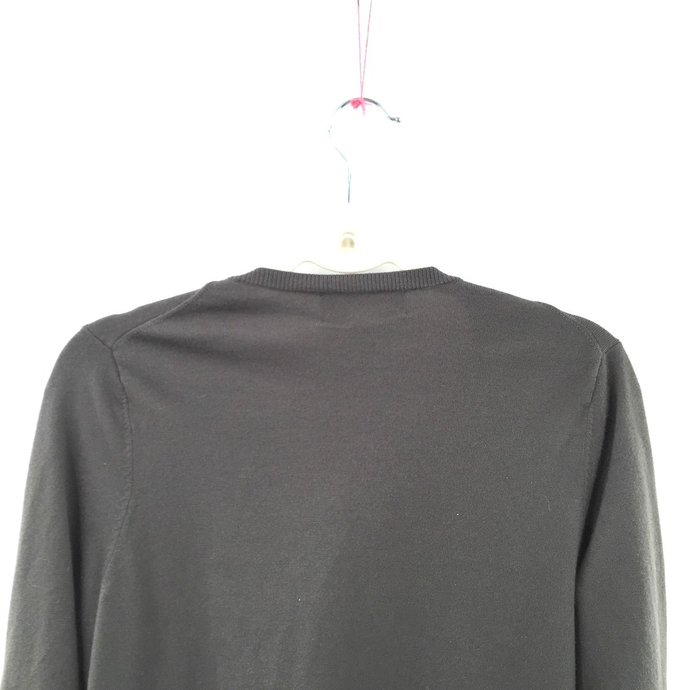 Lands End Outfitters classic gray cardigan sweater lightweight preppy nautical M - Picture 11 of 11